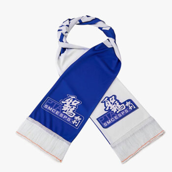 Custom Printed Long Polyester Knitted Football Team Scarf for Winter Sports Parties and Events Fan Accessory