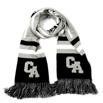 Free Sample Factory Custom Football Fan Scarf Fashion Acrylic Knitted Scarves Jacquard Logo Scarf