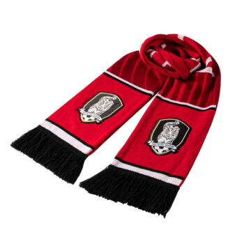 Free Sample Factory Direct Custom  Sport Team Football Fan Scarf Fashion Acrylic Knitted Scarves Football Club Scarf