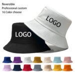 OEM Custom Double Side Bucket Hat With Logo 3D Embroidery Sublimation Print Reversible High Quality Low Moq Fisherman Cap